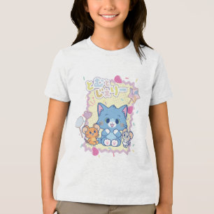 Anime Tom and Jerry Strawberry Fun Tri-Blend Shirt