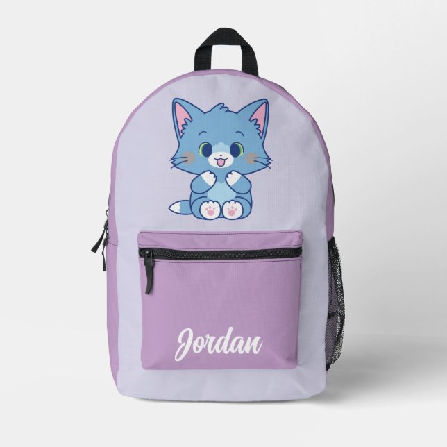 Anime Tom and Jerry - Tom Printed Backpack (Front)