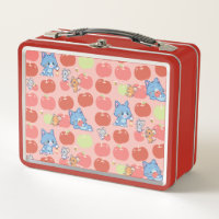 Anime Tom, Jerry, and Tuffy Apple Pattern