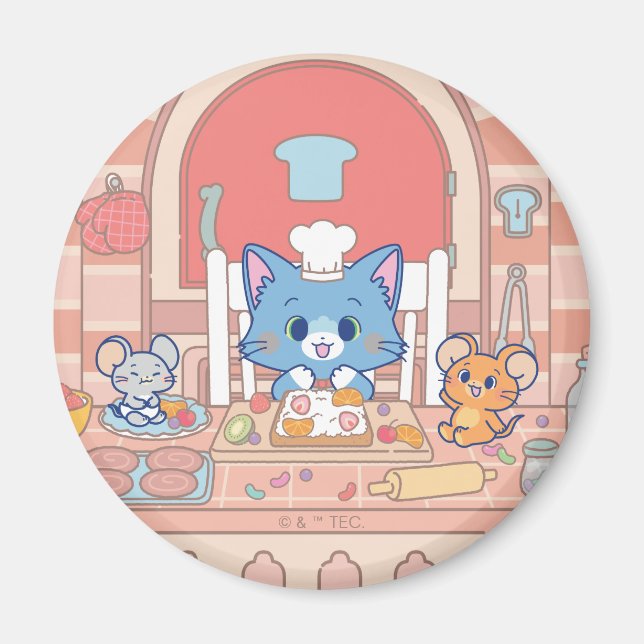 Anime Tom, Jerry, and Tuffy Bakery Magnet (Front)