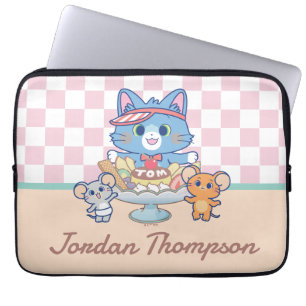 Anime Tom, Jerry, and Tuffy Dessert Parlour Laptop Sleeve