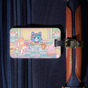 Anime Tom, Jerry, and Tuffy Dessert Parlour Luggage Tag