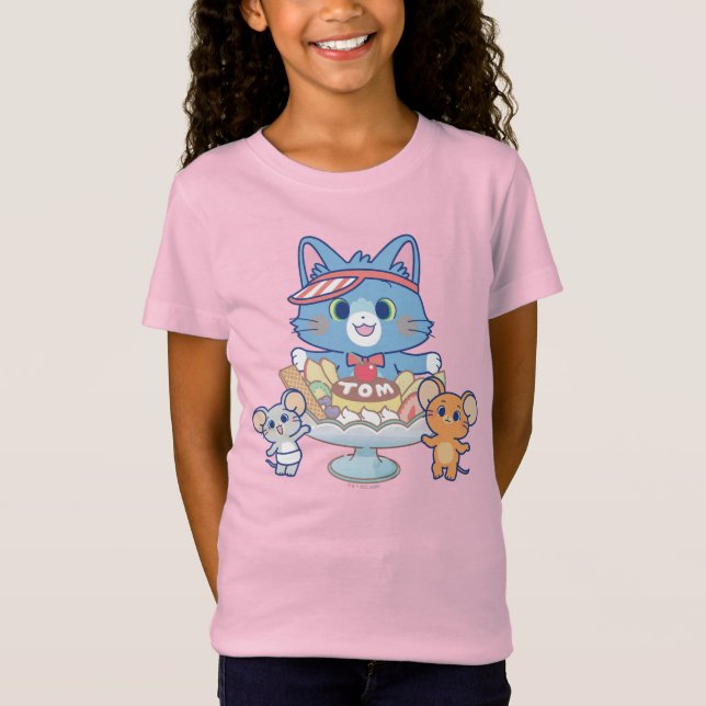 Anime Tom, Jerry, and Tuffy Dessert Parlour T-Shirt (Front)