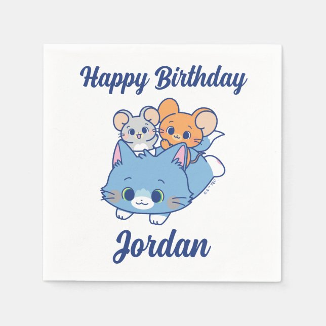 Anime Tom, Jerry, and Tuffy Napkin (Front)