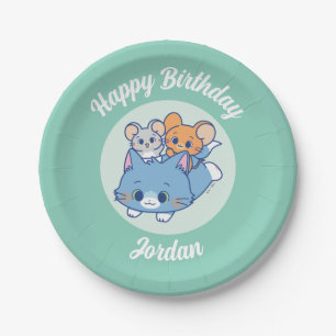 Anime Tom, Jerry, and Tuffy Paper Plate