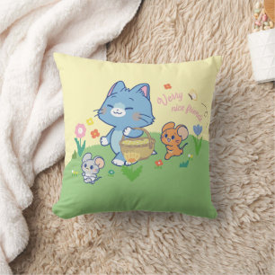 Anime Tom, Jerry, and Tuffy Picnic Cushion