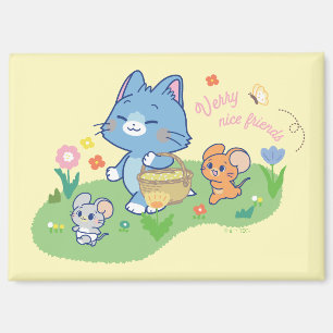 Anime Tom, Jerry, and Tuffy Picnic Magnet