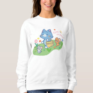 Anime Tom, Jerry, and Tuffy Picnic Sweatshirt