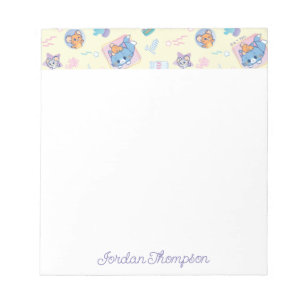 Anime Tom, Jerry, and Tuffy Playtime Pattern Notepad