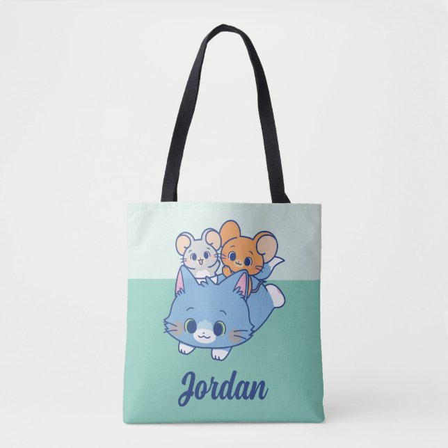 Anime Tom, Jerry, and Tuffy Tote Bag (Front)