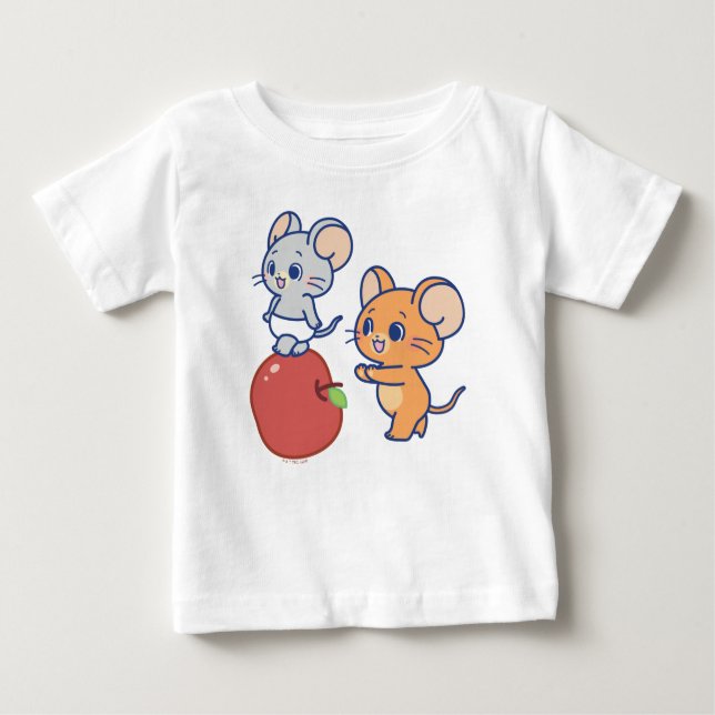 Anime Tuffy and Jerry Apple Rolling Baby T-Shirt (Front)