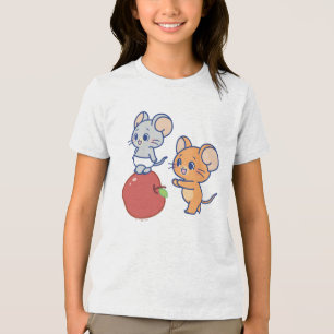 Anime Tuffy and Jerry Apple Rolling Tri-Blend Shirt