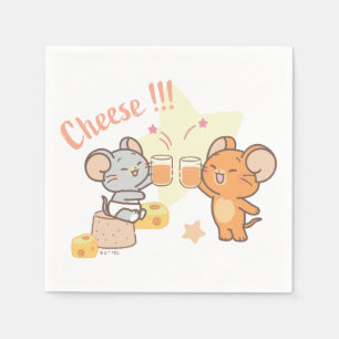 Anime Tuffy and Jerry Cheers to Cheese Napkin