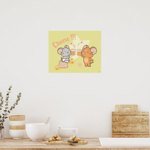 Anime Tuffy and Jerry Cheers to Cheese Poster