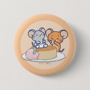 Anime Tuffy and Jerry Cheesecake 6 Cm Round Badge