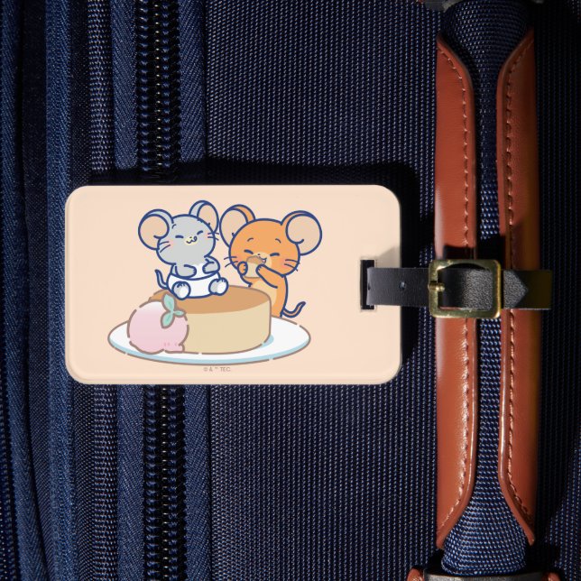 Anime Tuffy and Jerry Cheesecake Luggage Tag (Front Insitu 4)