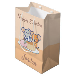 Anime Tuffy and Jerry Cheesecake Medium Gift Bag