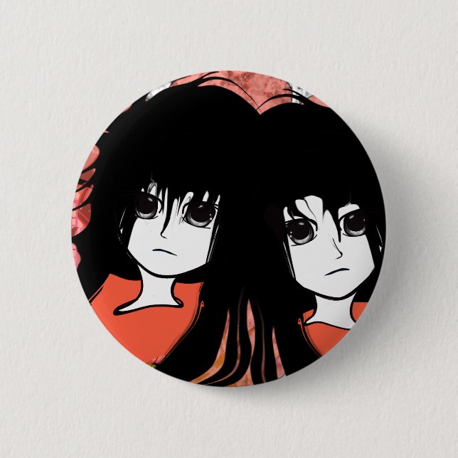 Anime Twins 6 Cm Round Badge (Front)