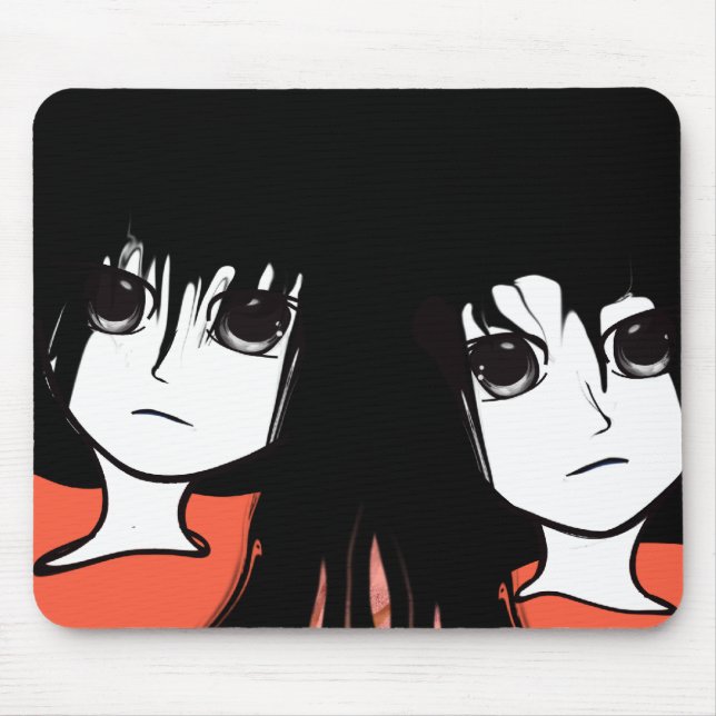Anime Twins Mouse Pad (Front)
