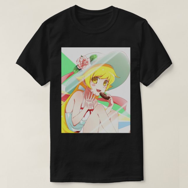 Anime Vampire Girl Shinobu Waifu Graphic  T-Shirt (Design Front)