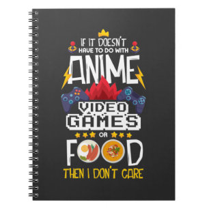 Anime Video Game Food Gamer Nerd Gaming Controller Notebook