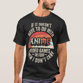 Anime Video Game Food Video Games Food Anime T-Shirt