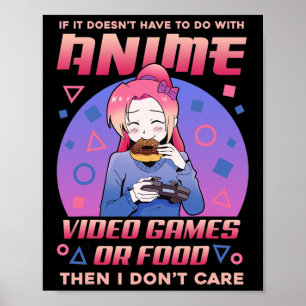 Anime Video Games Food Doughnuts Kawaii Otaku Japa Poster