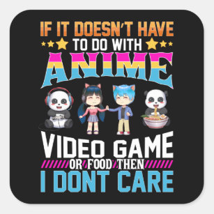 Anime Video Gaming Food Japanese for Gaming Manga Square Sticker