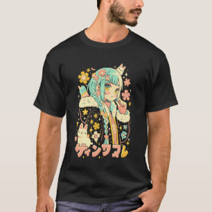 Anime Waifu Cute Anime Manga Cat Girl Sweet Retro T-Shirt