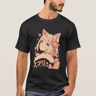 Anime Waifu Cute Anime Manga Cat Girl Sweet Retro T-Shirt