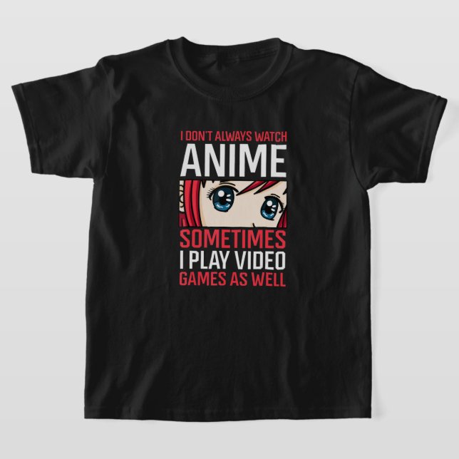Anime Waifu Girl Eyes Video Games Gamer Gaming Quo T-Shirt (Laydown)