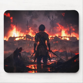 Anime Warrior Mouse Pad