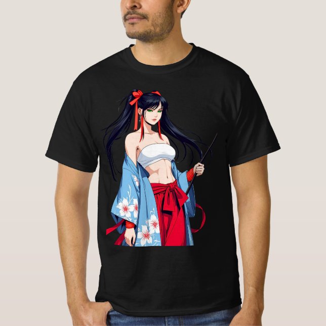 Anime Warrior Spirit Kimono Tee (Front)