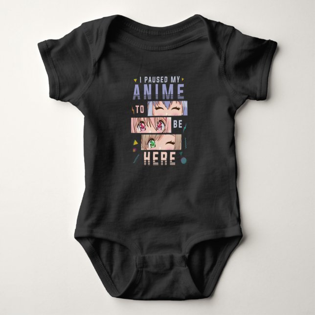 Anime watching Girl Japanese Anime Lover Baby Bodysuit (Front)
