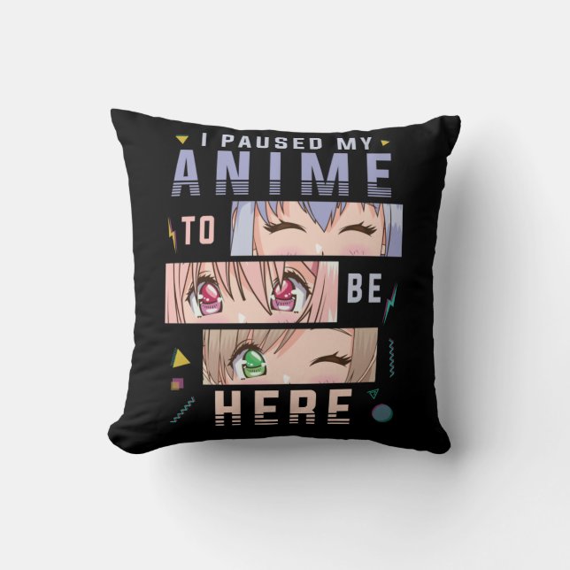 Anime watching Girl Japanese Anime Lover Cushion (Front)