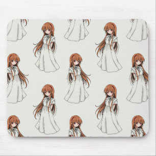 Anime Weeb Girl Manga Pattern Design  Mouse Pad