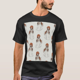 Anime Weeb Girl Manga Pattern Design T-Shirt