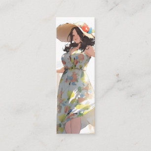 Anime Woman Plus Size Mini Business Card