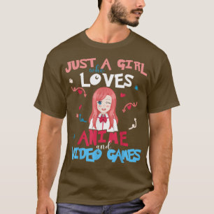 Anime Women Teen Girl Who Loves Video Games T-Shir T-Shirt