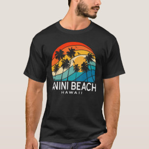 Anini Beach Hawaii Palm Tree Tropical Beach Souven T-Shirt