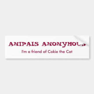 Anipals Anonymous Bumper Sticker