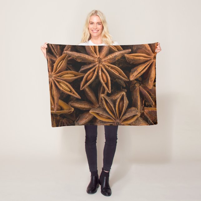 Anise Stars Pattern Fleece Blanket (In Situ)