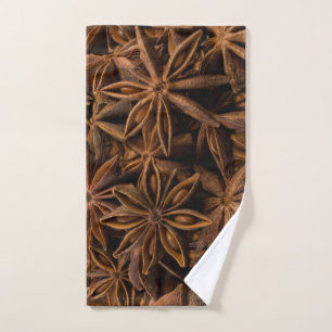 Anise Stars Pattern Hand Towel