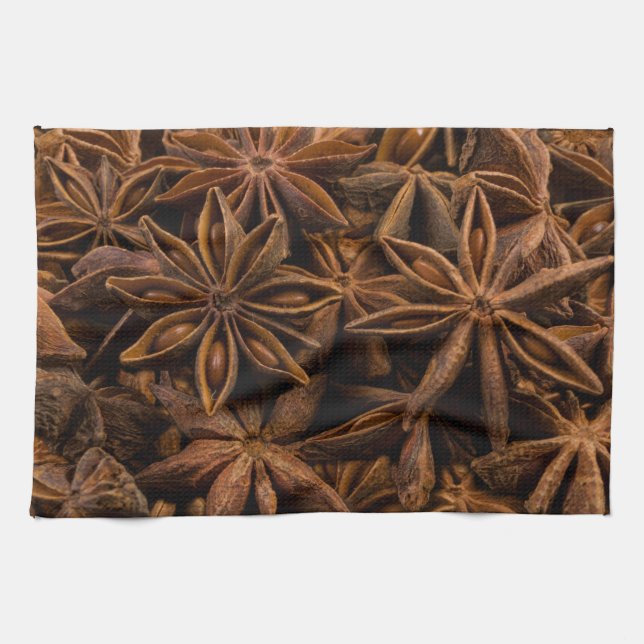 Anise Stars Pattern Tea Towel (Horizontal)