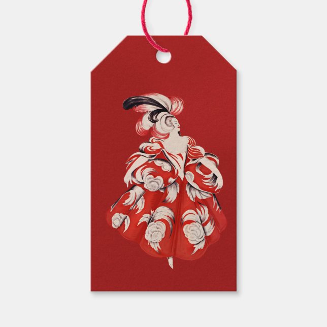 Anisette Red Gift Tags (Front)