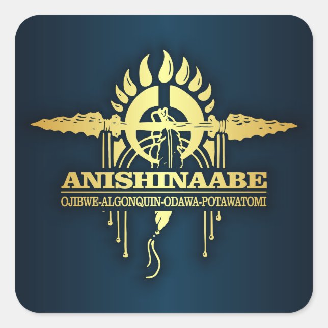 Anishinaabe 2 square sticker (Front)