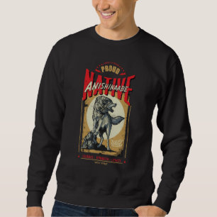 Anishinaabe Native American Indian Wolf Spirit Ret Sweatshirt
