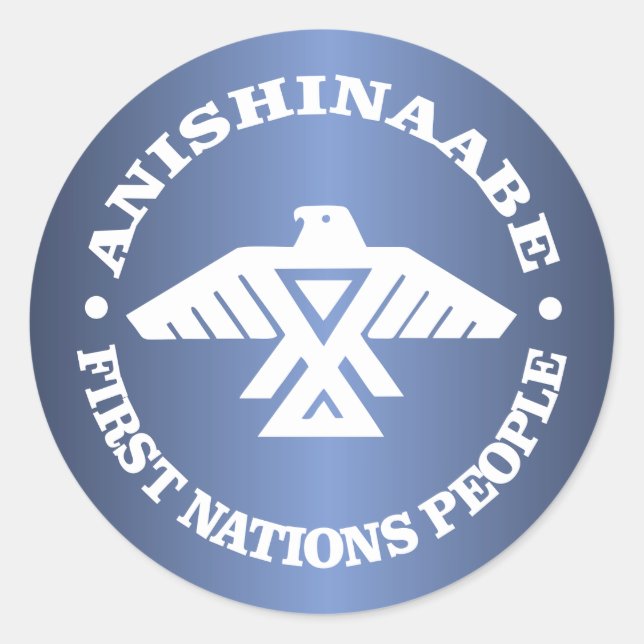 Anishinaabe (Ojibwe, Chippewa) Classic Round Sticker (Front)