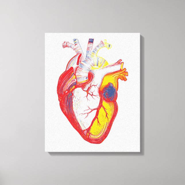 Anitomical Pop Heart Canvas Print (Front)