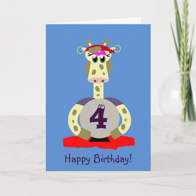 Anivalley Gina Giraffe Card (Front)